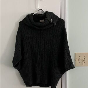 St. John's Bay Charcoal Cable Knit Poncho
